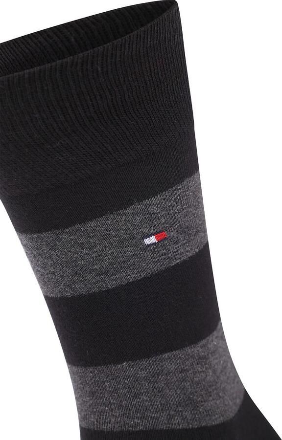 Tommy Hilfiger Sokken TH MEN RUGBY SOCK 2P met ribbrei boordjes ademend (2 paar) - Foto 4