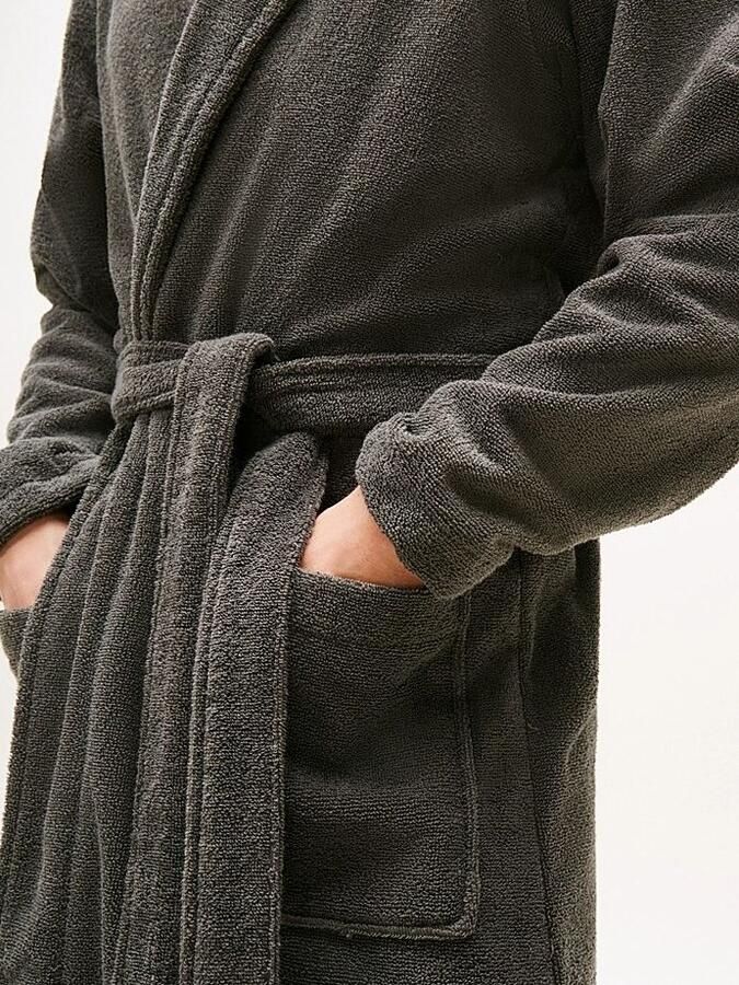Tommy Hilfiger Underwear Badjas met opgestikte zakken en bindceintuur - Foto 8