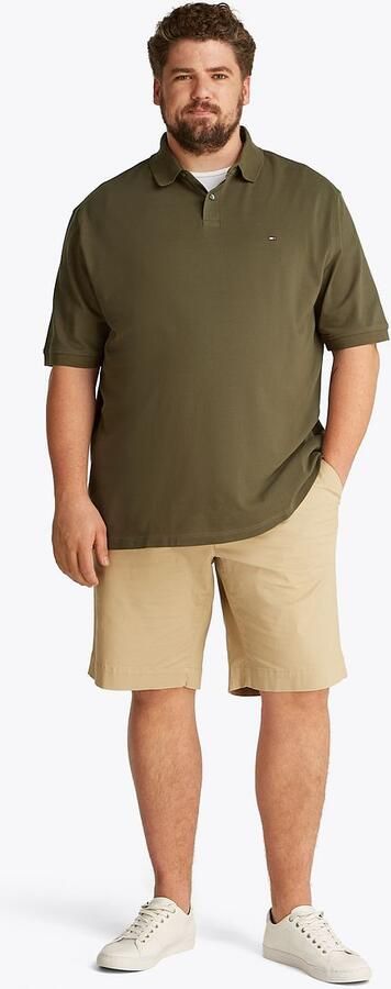 Tommy Hilfiger Big & Tall regular polo donkergroen - Foto 3