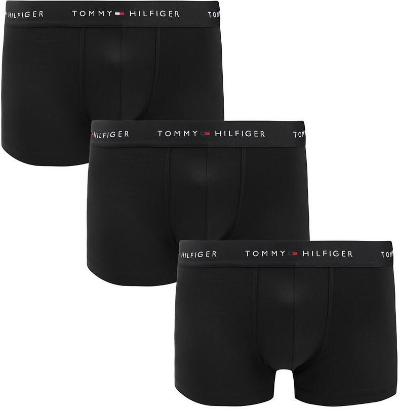 Tommy Hilfiger Boxer Trunk Microfiber 3-Pack Zwart