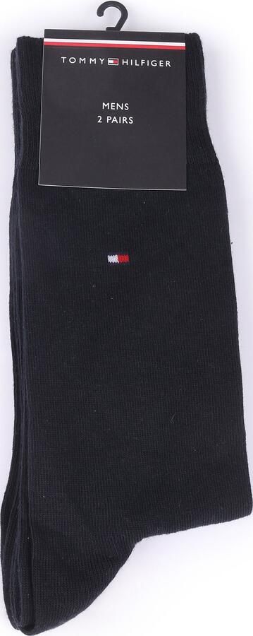 Tommy Hilfiger 2 Paar Klassieke Donkerblauwe Sokken Blue Unisex - Foto 8
