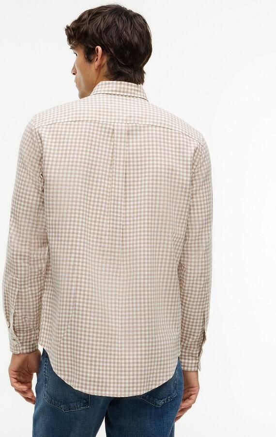 Tommy Hilfiger flanel regular fit geruit overhemd coastal taupe - Foto 7