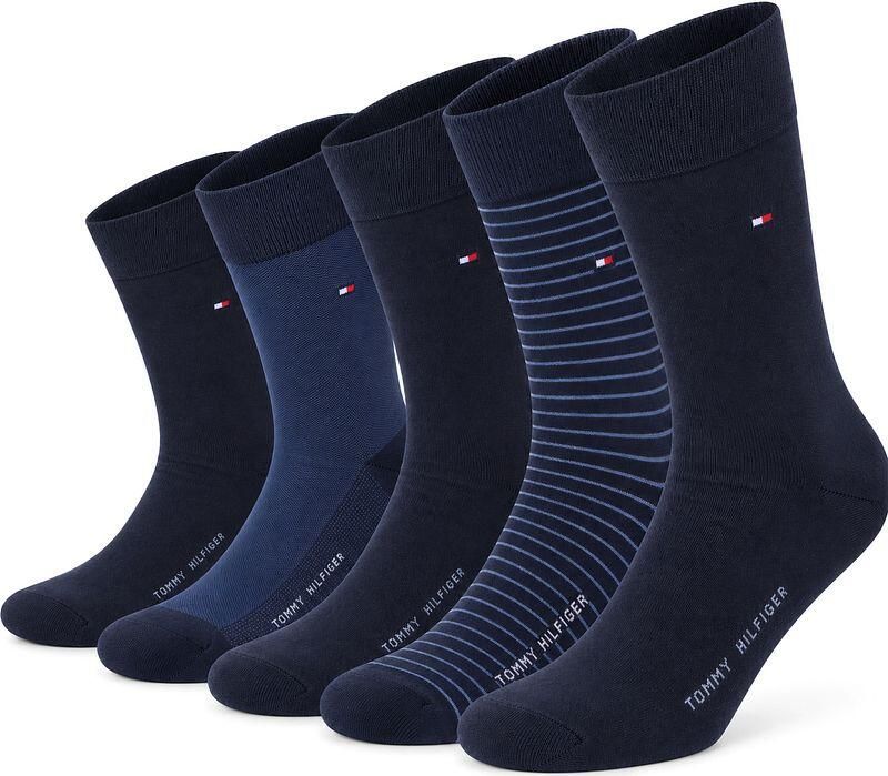 Tommy Hilfiger Sokken Giftbox Stripe 5p Donkerblauw - Foto 4