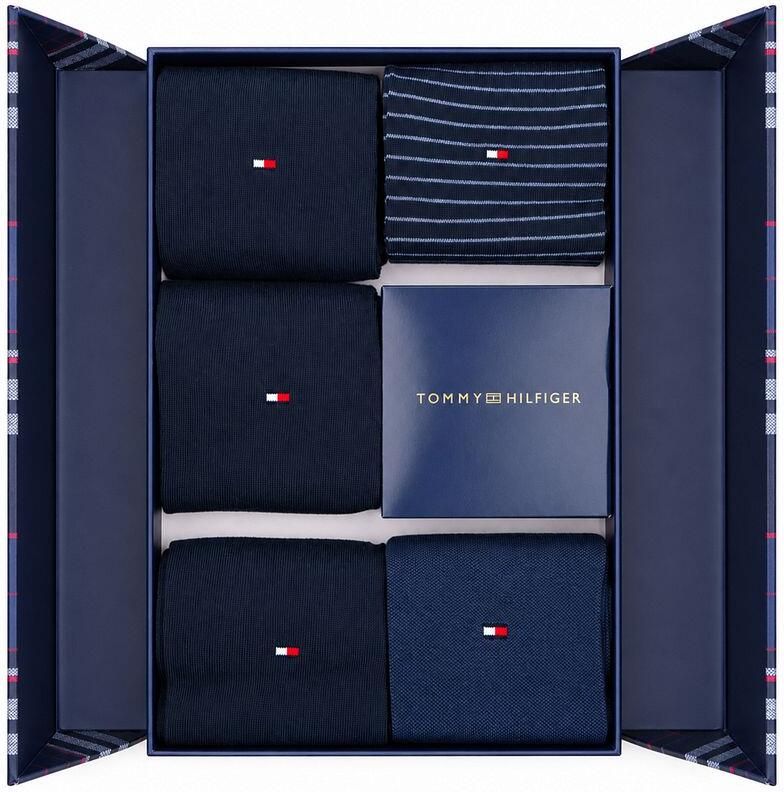 Tommy Hilfiger Sokken Giftbox Stripe 5p Donkerblauw - Foto 5