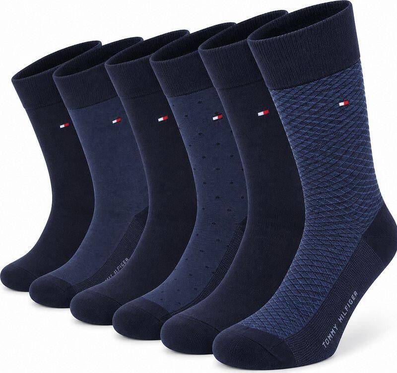 Tommy Hilfiger giftbox sokken set van 6 donkerblauw - Foto 4