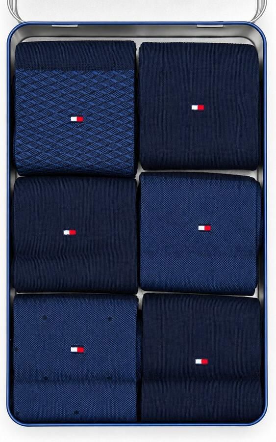 Tommy Hilfiger giftbox sokken set van 6 donkerblauw - Foto 6