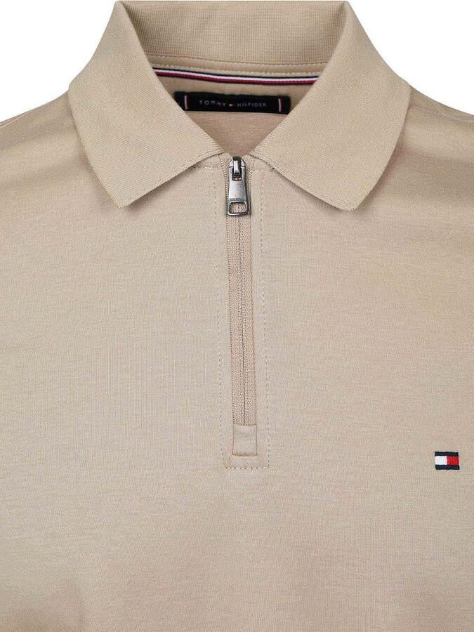 Tommy Hilfiger Half-Zip Polo Interlock Beige - Foto 3