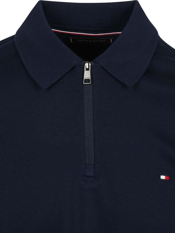 Tommy Hilfiger Half-Zip Polo Interlock Navy - Foto 3