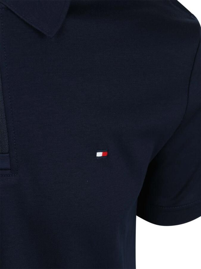 Tommy Hilfiger Half-Zip Polo Interlock Navy - Foto 4