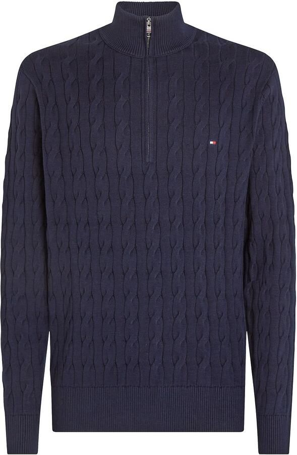Tommy Hilfiger Blauwe Half Zip Sweatshirt Klassieke Stijl Blue Heren - Foto 2