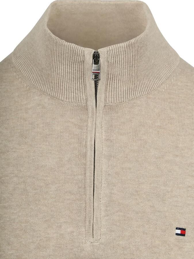 TOMMY HILFIGER Heren Truien & Vesten Essential Cotton Zip Mock Beige - Foto 10