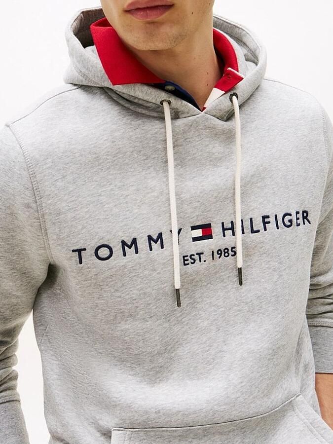 Tommy Hilfiger Grijze Trui Effen Katoenmix NorHeren Pasvorm Gray Heren - Foto 17