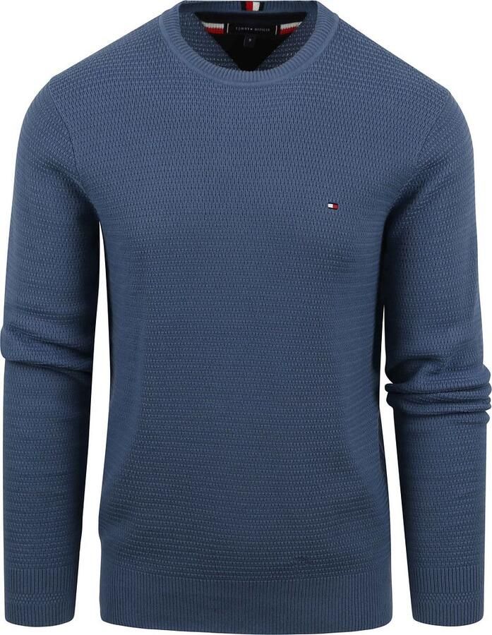 Tommy Hilfiger Trui met ronde hals INTERLACED STRUCTURE CREW NECK - Foto 4