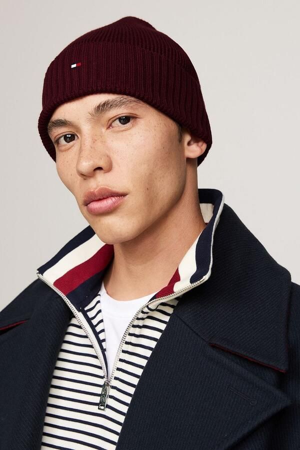 Tommy Hilfiger Gebreide muts TH FLAG PIMA COTTON BEANIE - Foto 2