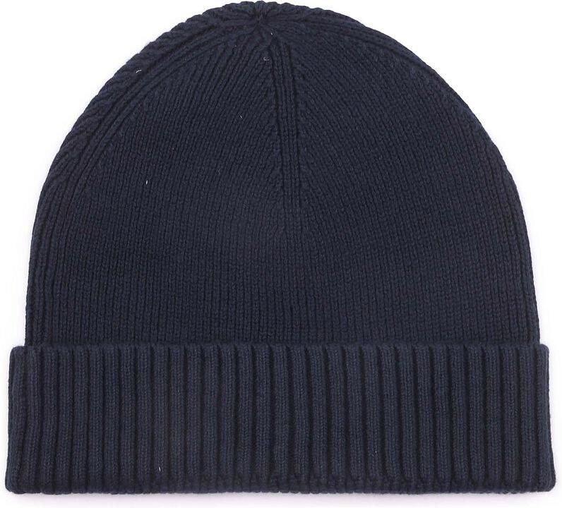 Tommy Hilfiger Gebreide muts TH FLAG PIMA COTTON BEANIE met logoborduurwerk met kasjmier aandeel Unisex