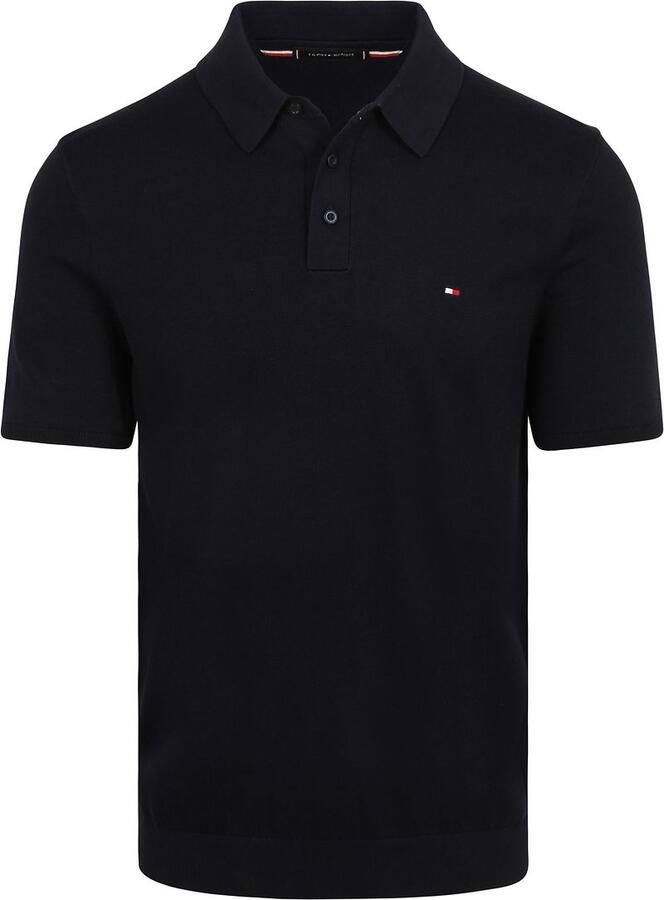 Tommy Hilfiger regular fit gebreid poloshirt van puur katoen