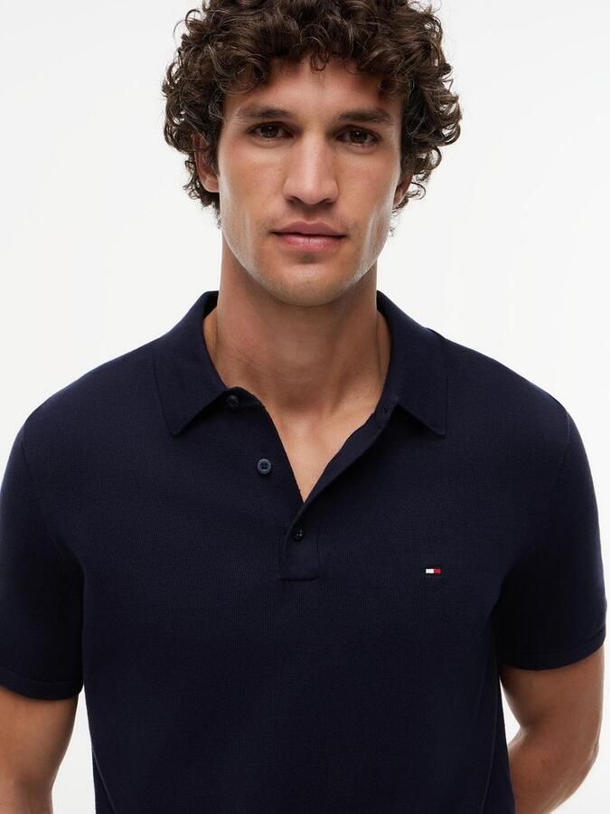 Tommy Hilfiger regular fit gebreid poloshirt van puur katoen - Foto 4