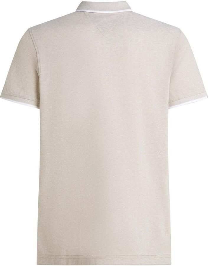 Tommy Hilfiger Regular fit poloshirt van een mix van katoen en linnen - Foto 4