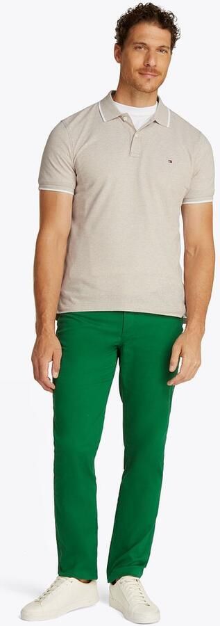 Tommy Hilfiger Regular fit poloshirt van een mix van katoen en linnen - Foto 5