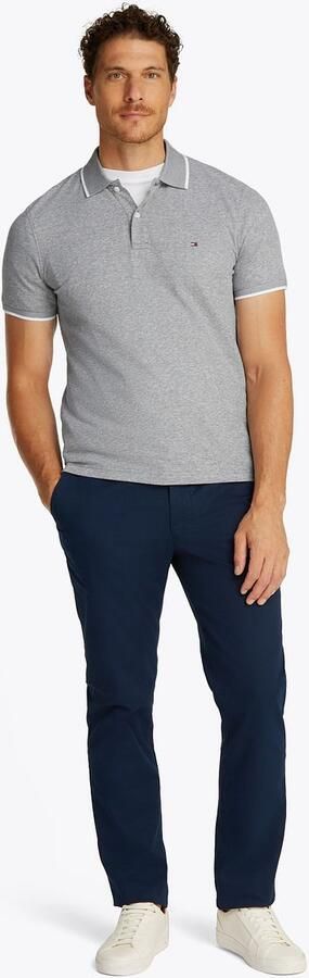 Tommy Hilfiger Regular fit poloshirt van een mix van katoen en linnen - Foto 4