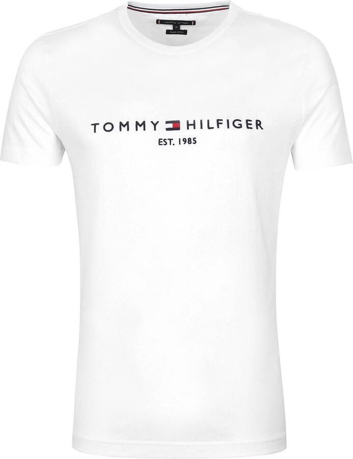 Tommy Hilfiger Wit Print T-shirt Mannen Herfst Winter White Heren - Foto 5