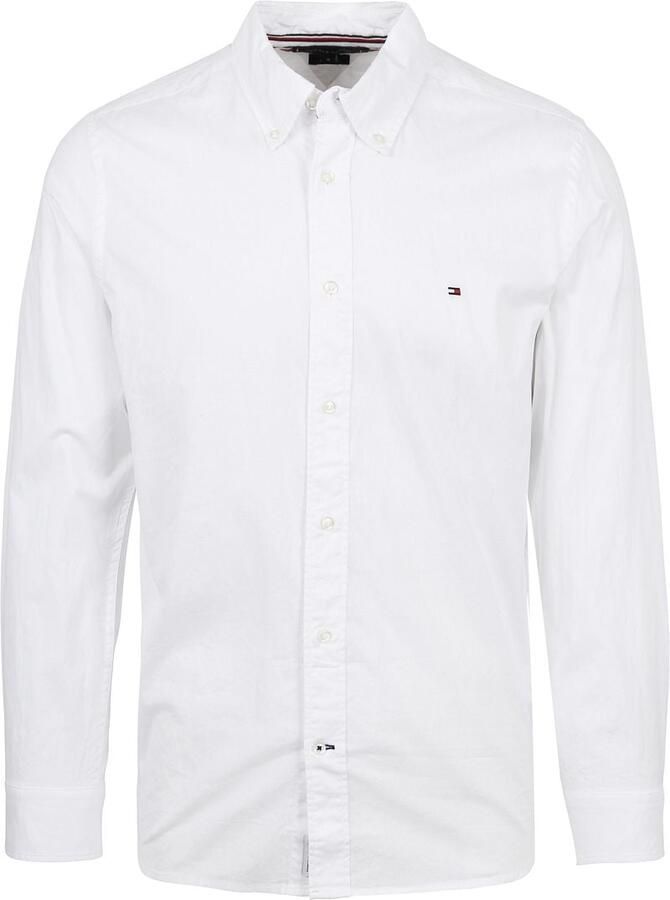 Tommy Hilfiger Vrijetijdsoverhemd met logostitching model 'CORE FLEX POPLIN' - Foto 4