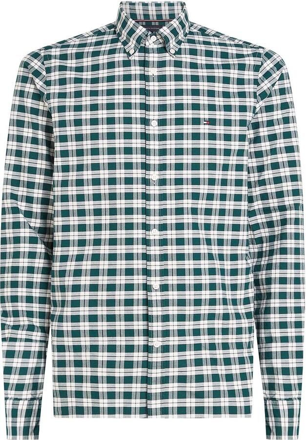 Tommy Hilfiger Oxford Overhemd Ruit Groen