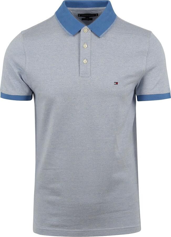 Tommy Hilfiger Poloshirt Mouline Tipped Lichtblauw - Foto 2