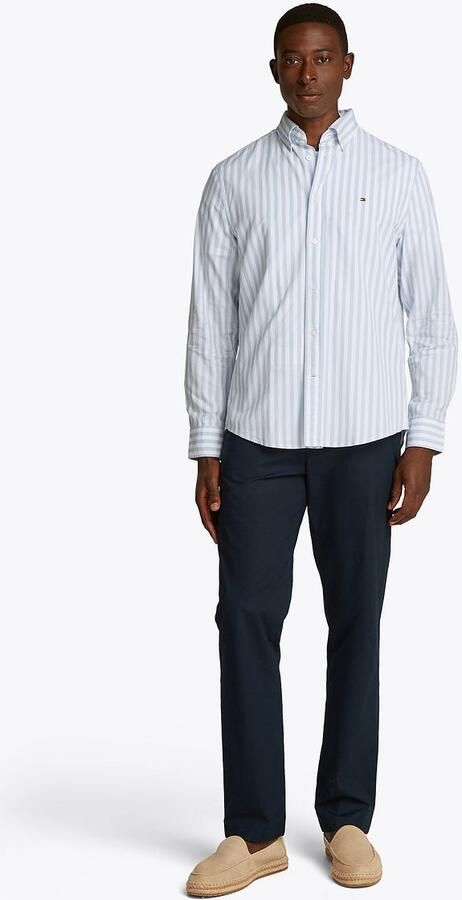 TOMMY HILFIGER Heren Overhemden Flex Poplin Bold Stripe Rf Shirt Lichtblauw - Foto 4
