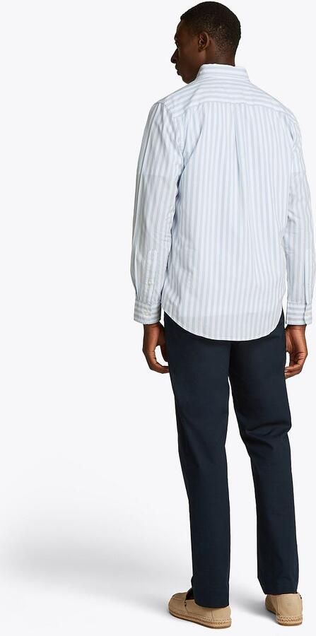 TOMMY HILFIGER Heren Overhemden Flex Poplin Bold Stripe Rf Shirt Lichtblauw - Foto 5