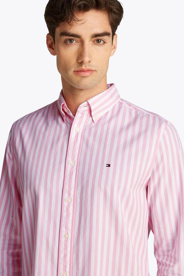 Tommy Hilfiger Overhemd Lange Mouw FLEX POPLIN BOLD STRIPE RF SHIRT