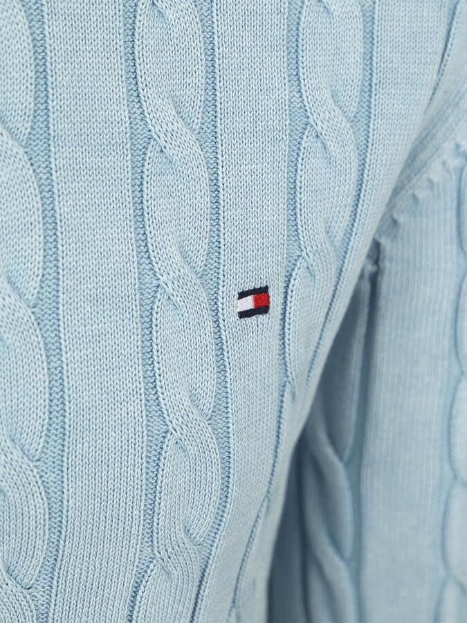 Tommy Hilfiger Pullover Cable Lichtblauw - Foto 4