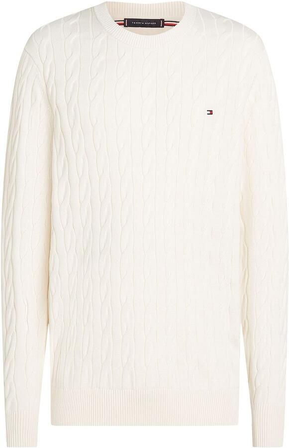Tommy Hilfiger Gebreide trui CLASSIC CABLE CREW NECK met structuurbreisel en vlaglabel - Foto 7