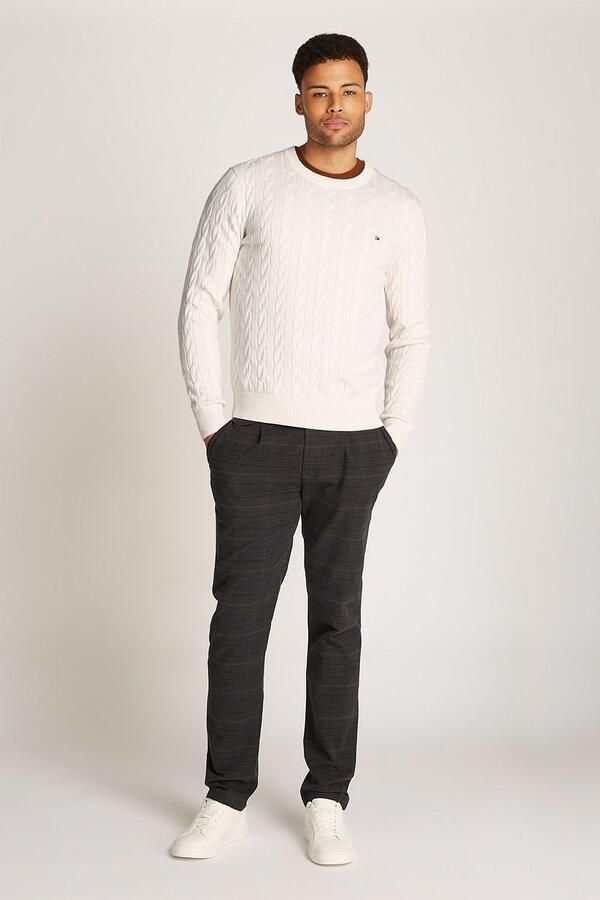 Tommy Hilfiger Gebreide trui CLASSIC CABLE CREW NECK met structuurbreisel en vlaglabel - Foto 6
