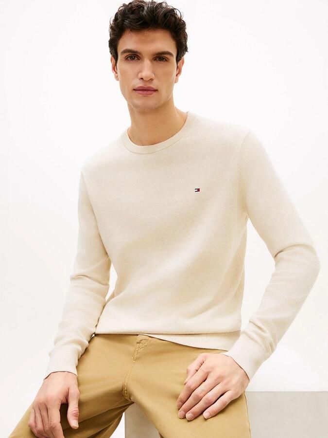 Tommy Hilfiger Pullover Cotton Kashmir Ecru - Foto 3