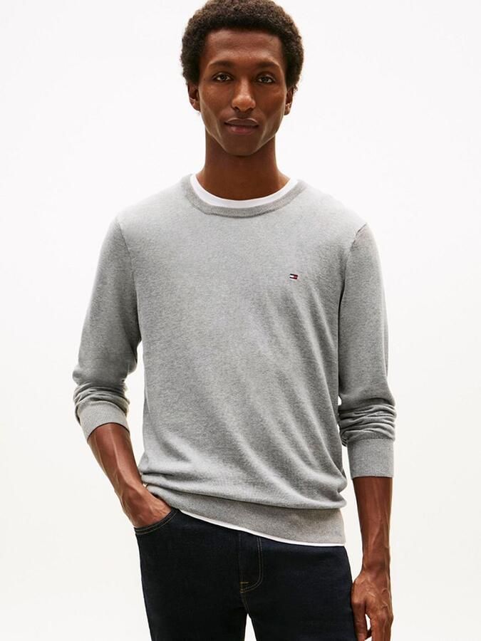 Tommy Hilfiger Trui met ronde hals ESSENTIAL COTTON CREW NECK 100% katoen crewneck regular fit premium mode - Foto 8
