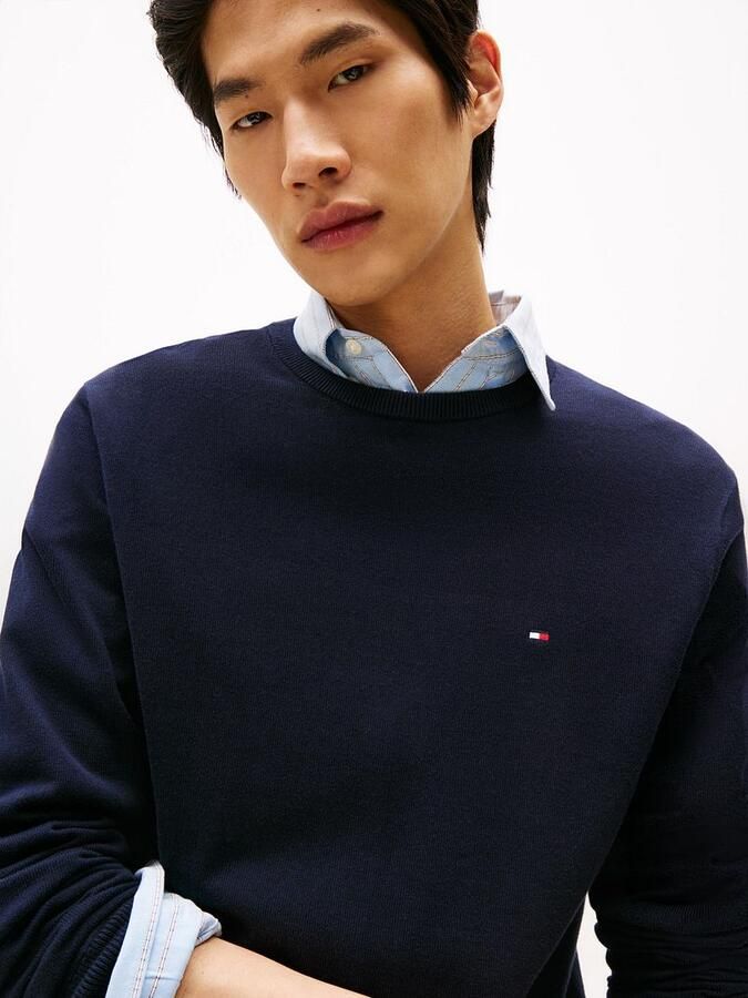 Tommy Hilfiger Trui met ronde hals ESSENTIAL COTTON CREW NECK 100% katoen crewneck regular fit premium mode - Foto 12