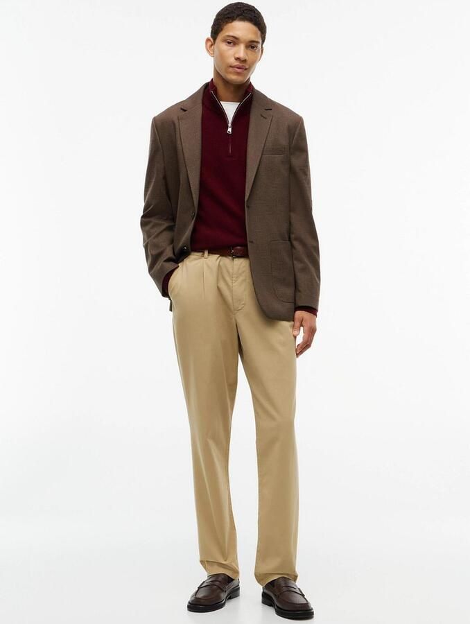 TOMMY HILFIGER Heren Truien & Vesten Lambswool Zip Mock Bordeaux - Foto 4