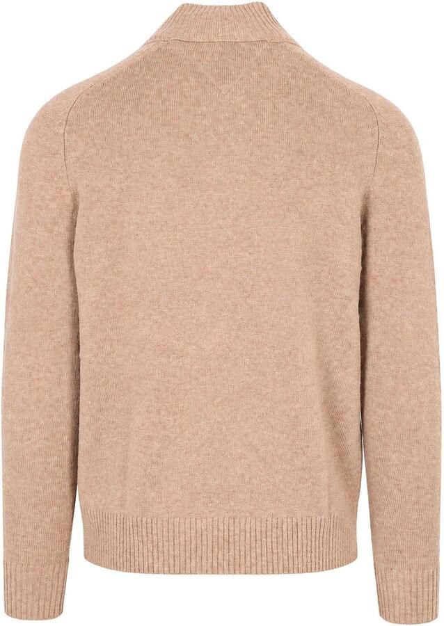 Tommy Hilfiger Pullover Half Zip Lambswool Safari Canvas Heather