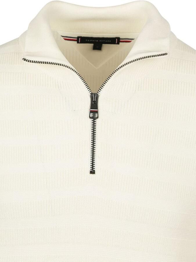 Tommy Hilfiger Pullover Halfzip Structure Ivory - Foto 4