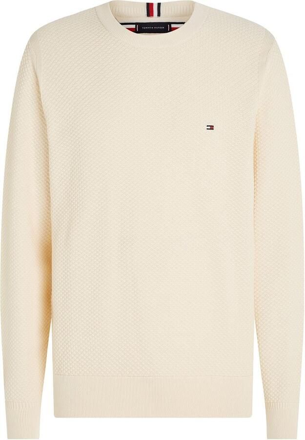 TOMMY HILFIGER Heren Truien & Vesten Oval Structure Crew Neck Beige - Foto 5