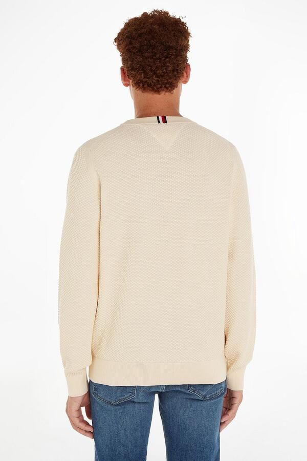 TOMMY HILFIGER Heren Truien & Vesten Oval Structure Crew Neck Beige - Foto 3