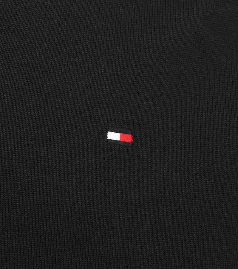 Tommy Hilfiger Regular Fit Geborduurde Logo Trui Black Heren