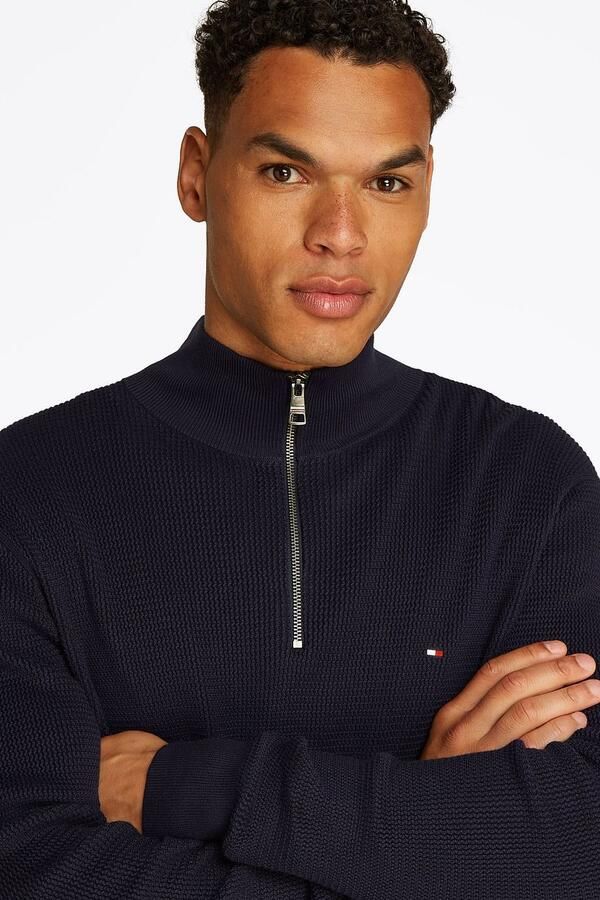 Tommy Hilfiger Schipperstrui RACKING STRUCTURE ZIP MOCK - Foto 3