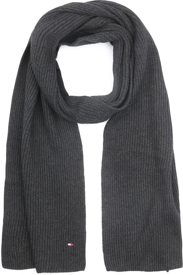 Tommy Hilfiger Gebreide sjaal TH FLAG PIMA COTTON CASH SCARF met logo-borduring met kasjmiergehalte unisex - Foto 2