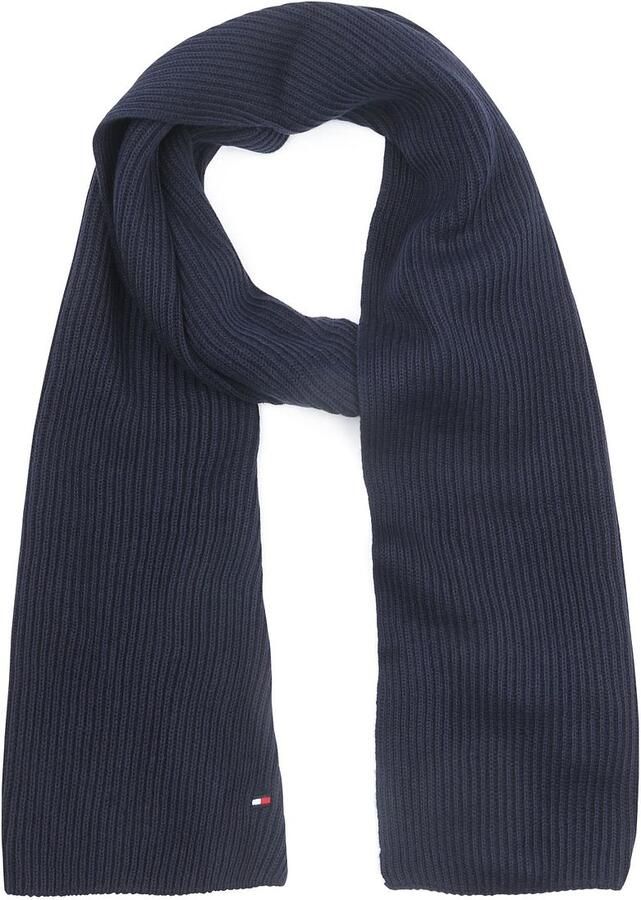 Tommy Hilfiger Gebreide sjaal TH FLAG PIMA COTTON CASH SCARF met logo-borduring met kasjmiergehalte unisex - Foto 4