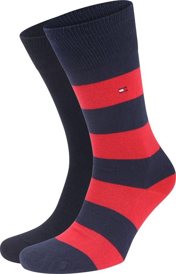 Tommy Hilfiger Socks Two Pack Knitted Rugby Socks Navy Tommy Original - Foto 4