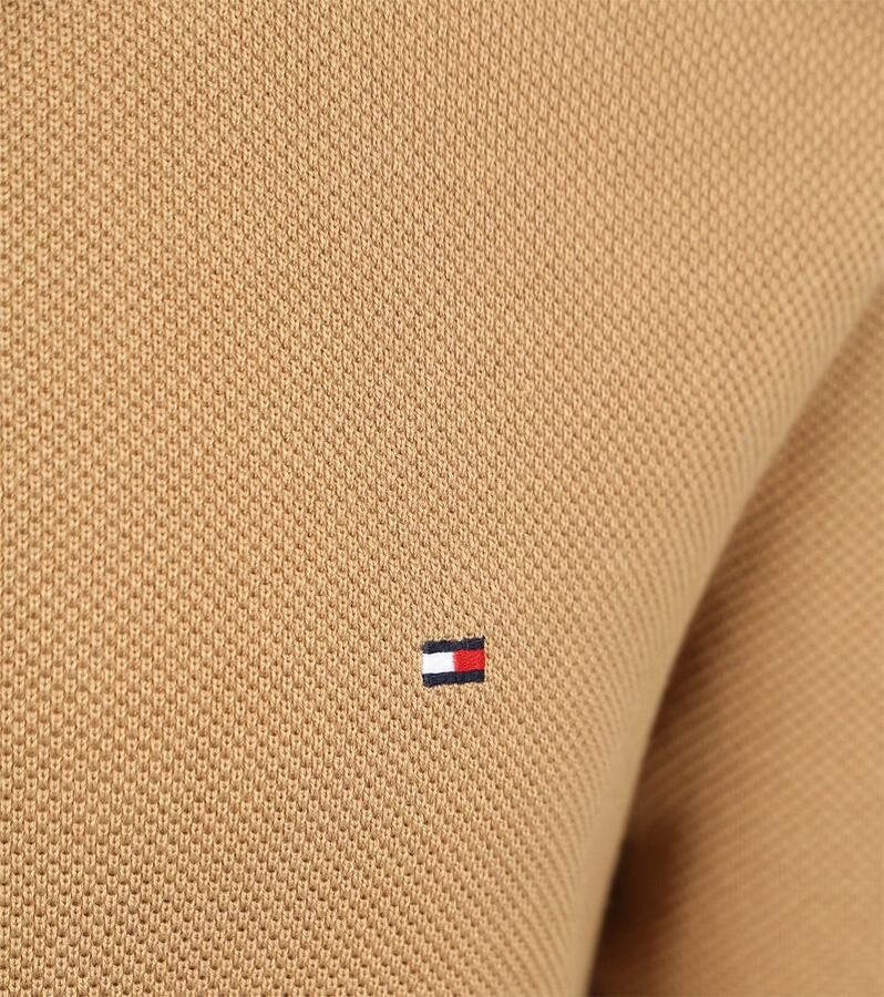Tommy Hilfiger Beige Crewneck Sweater met Vlag Borduurwerk Beige Heren