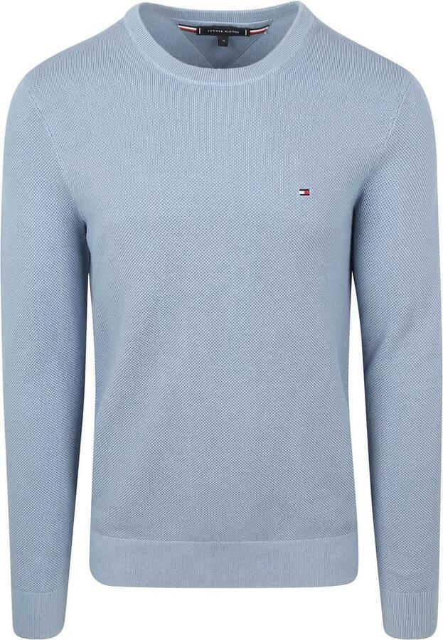 TOMMY HILFIGER Heren Truien & Vesten Essential Structure Crew Neck Lichtblauw - Foto 6