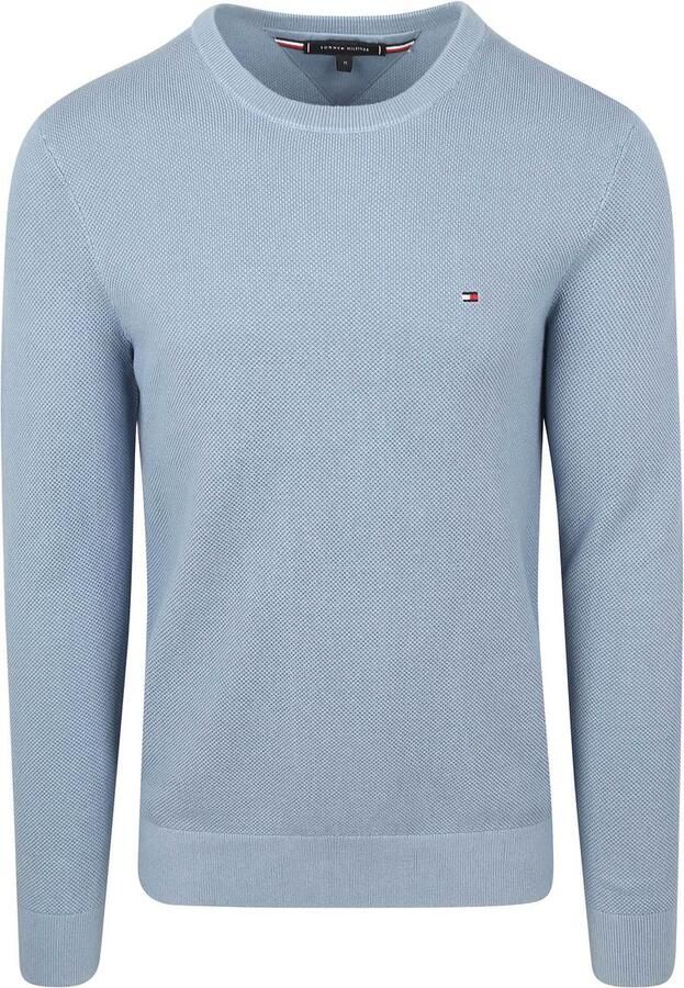 TOMMY HILFIGER Heren Truien & Vesten Essential Structure Crew Neck Lichtblauw - Foto 5